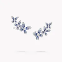 Ohrringe Butterfly Sapphire, Tourmaline and Diamond — thumbnail 3