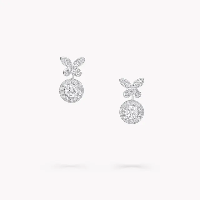 Ohrringe Butterfly Round Diamond