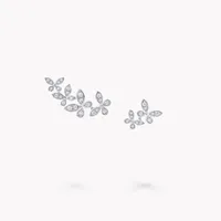 Earrings Asymmetrical Pavé Diamond Butterfly — thumbnail 1