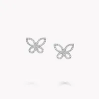 Серьги Mini Butterfly Silhouette Diamond — thumbnail 1