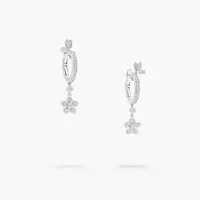 Earrings Butterfly Diamond Hoop — thumbnail 3