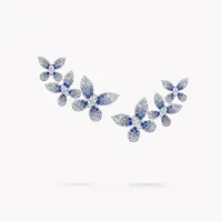Ohrringe Butterfly Sapphire, Tourmaline and Diamond — thumbnail 1