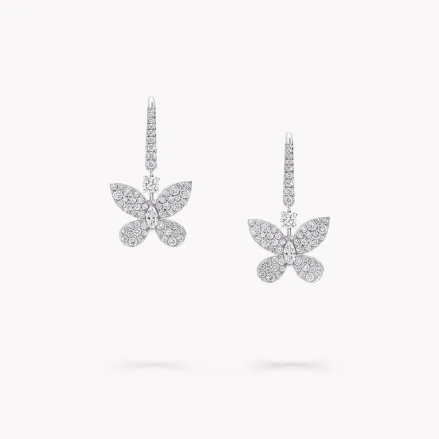 Серьги Pavé Butterfly Mini Diamond Drop
