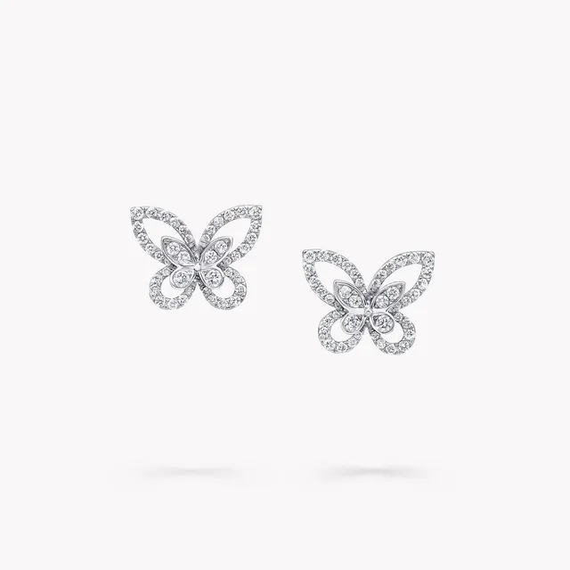 Ohrringe Butterfly Silhouette Diamond Mini Stud 