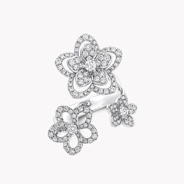 Prsten Wild Flower Triple Diamond