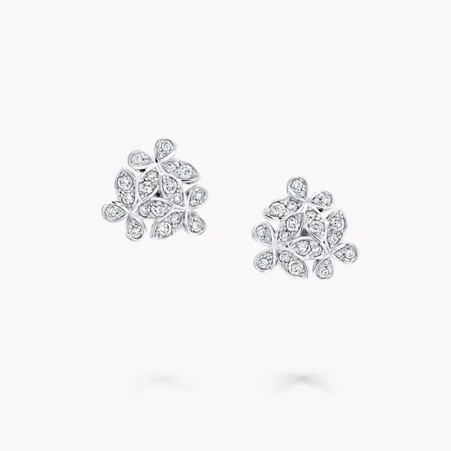 Náušnice Triple Pavé Butterfly Diamond Mini Stud