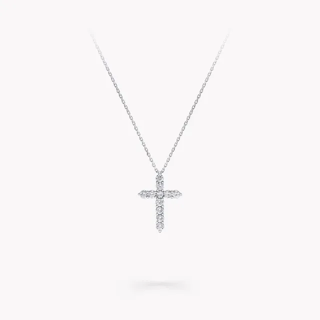Подвеска Round Diamond Cross Small
