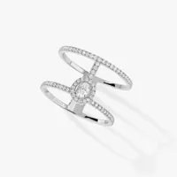 Ring Glam'azone 2 Rows Pavé