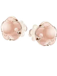Серьги BON TON PINK QUARTZ 11mm