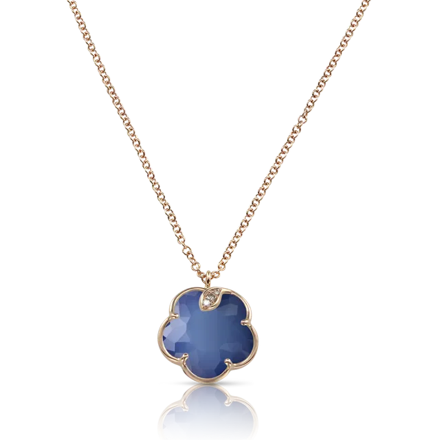 Přívěsek PETIT JOLI WHITE AGATE a LAPIS LAZULI