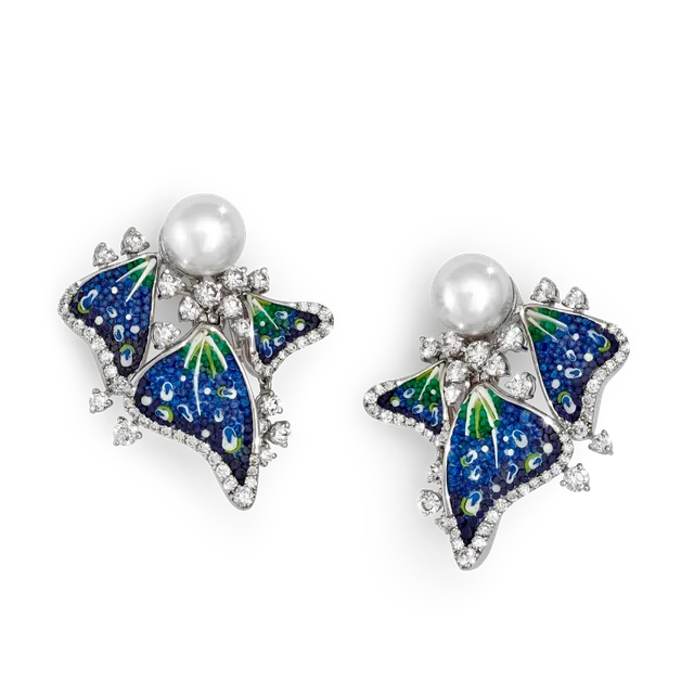 Earrings Anemone Sea