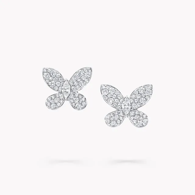 Серьги Pavé Butterfly Diamond Stud