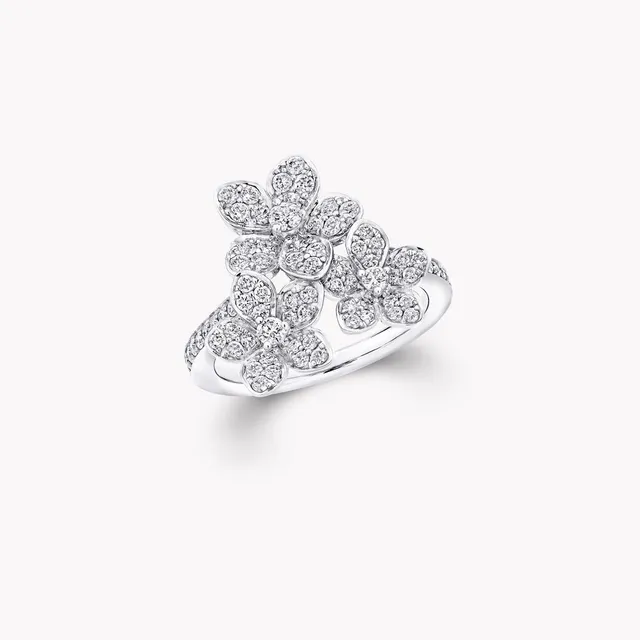 Ring Wild Flower Diamond Cluster