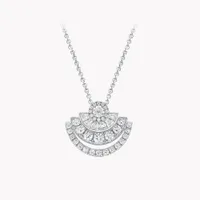 Pendant Night Moon Baguette Cut Diamond