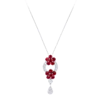 Anhänger Rosette Ruby