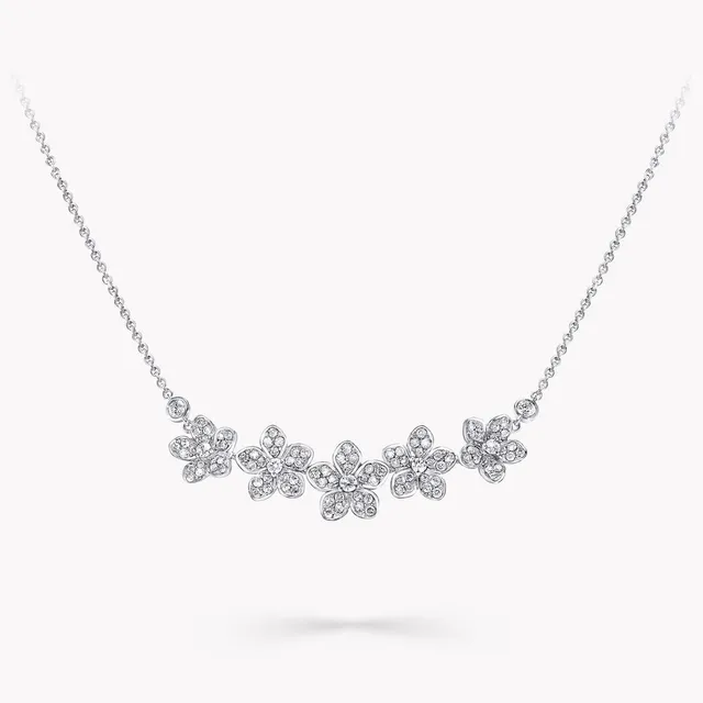 Necklace Wild Flower Diamond Line