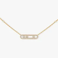 Necklace Baby move pavé Yellow — thumbnail 1