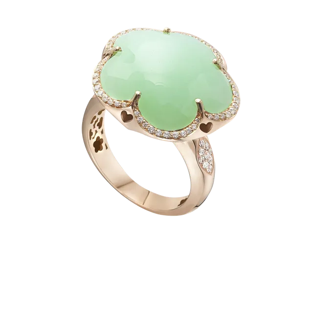 Prsten BON TON Light Green Chrysoprase