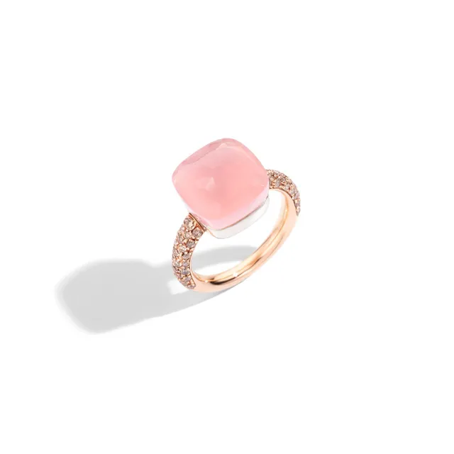 Ring NUDO MAXI ROSE Quartz