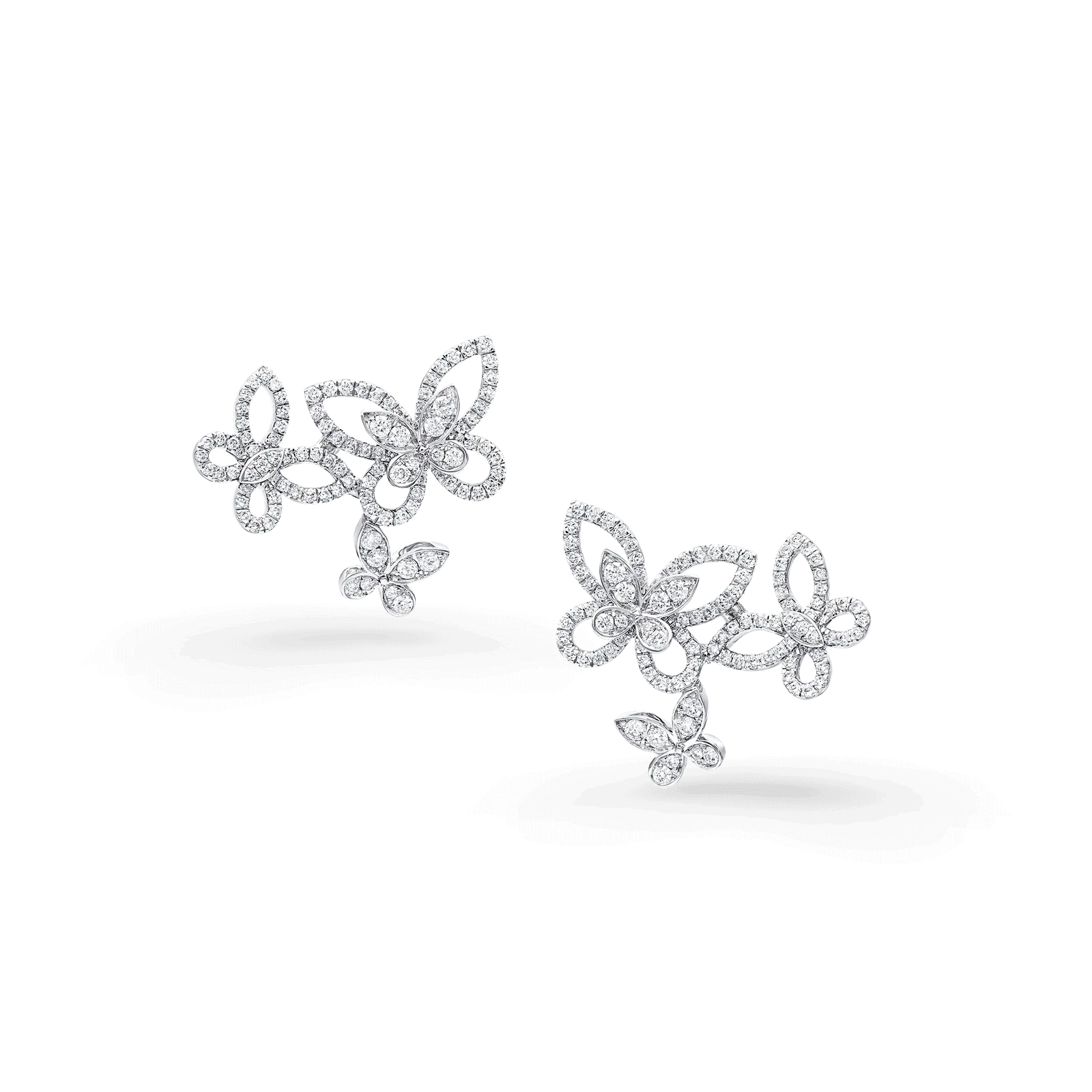 Earrings Triple Butterfly Silhouette — 1