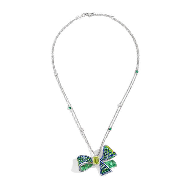 Necklace Ribbon Green