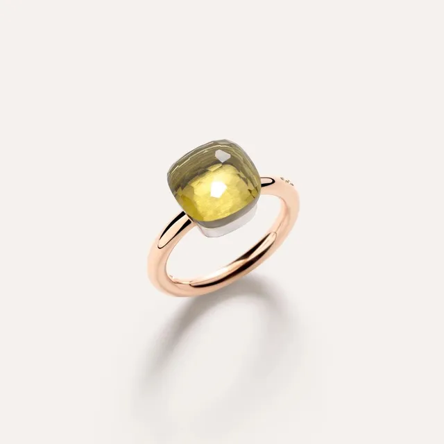 Ring Nudo Classic lemon quartz