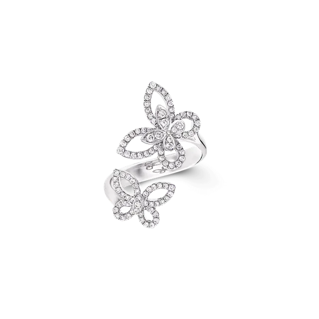 Prsten Double Butterfly Silhouette