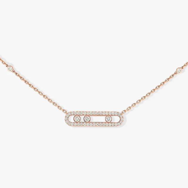 Колье Baby move pavé Pink