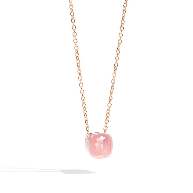 Necklace NUDO Classic ROSE Quartz