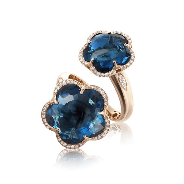 Prsten BON TON London BLUE Topaz