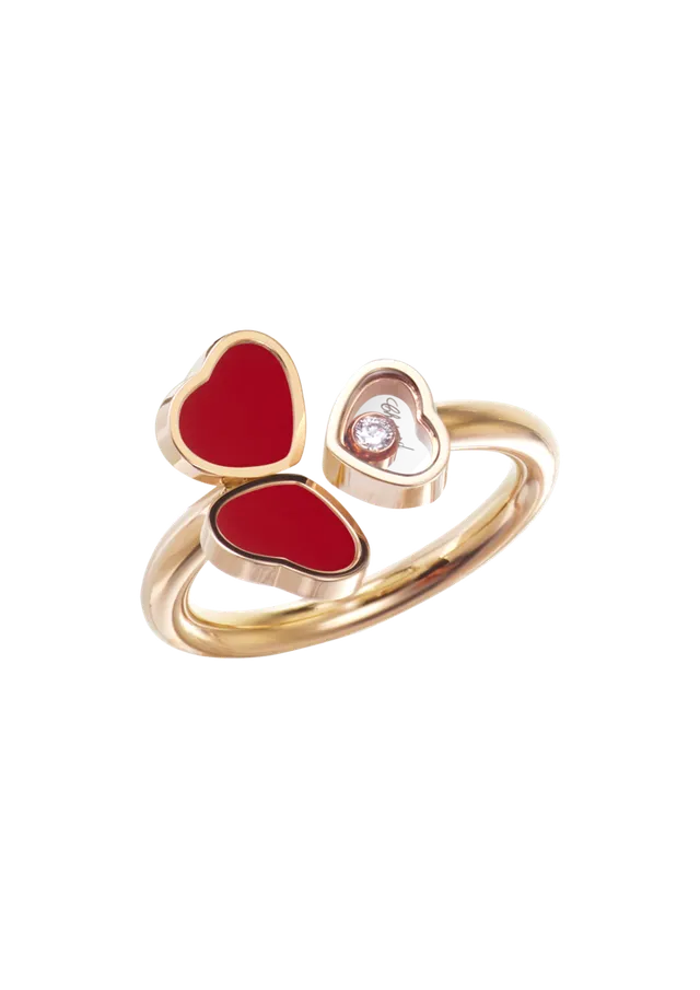 Prsten Happy Hearts Red