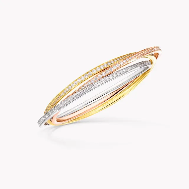 Браслет Triple Spiral Pavé Diamond