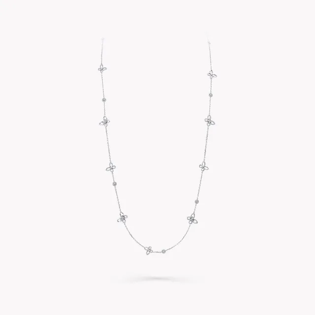 Dlouhý náhrdelník Butterfly Silhouette Diamond