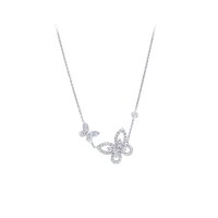 Přívěsek Double Butterfly Silhouette Diamond