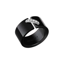 Ring Liens Black Ceramic