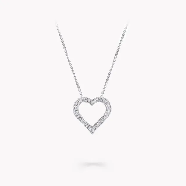 Подвеска Spiral Heart Silhouette Pavé Diamond