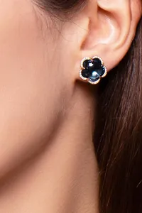 Серьги BON TON London BLUE Topaz 11MM — thumbnail 2