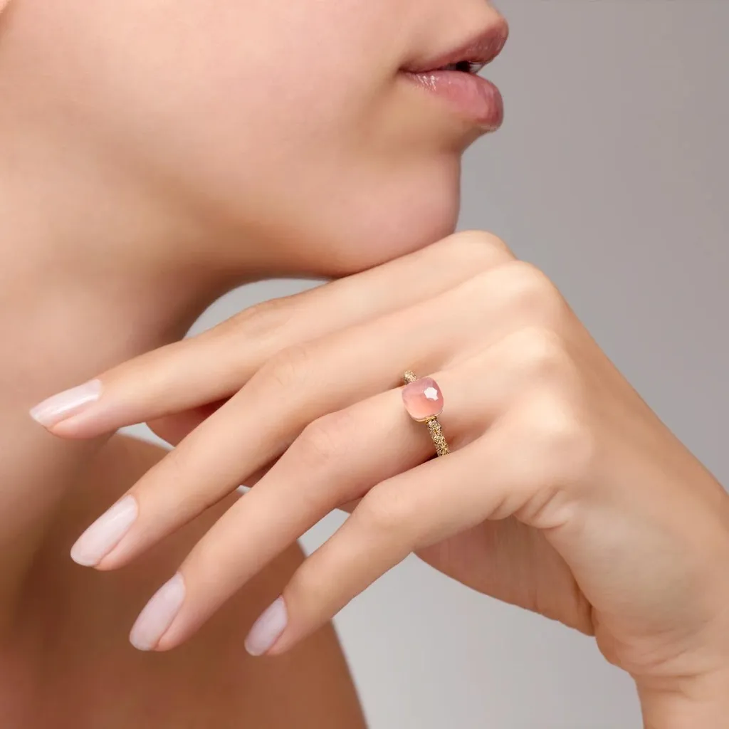 Ring NUDO Petit ROSE Quartz — detail