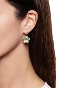 Náušnice BON TON Dolce VITA Prasiolite 14MM — detail