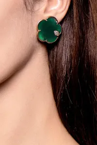 Náušnice TON JOLI Green Agate — detail