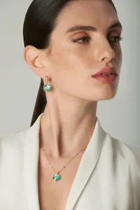 Earrings Petite Joli Green Agate — thumbnail 2