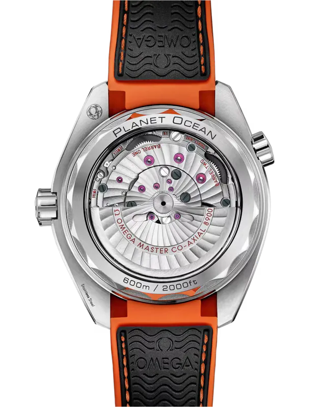 Planet Ocean 600M Omega Co‑axial Master Chronometer 43.5 MM — detail