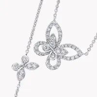 Halskette Multi Butterfly Silhouette Diamond  — thumbnail 2