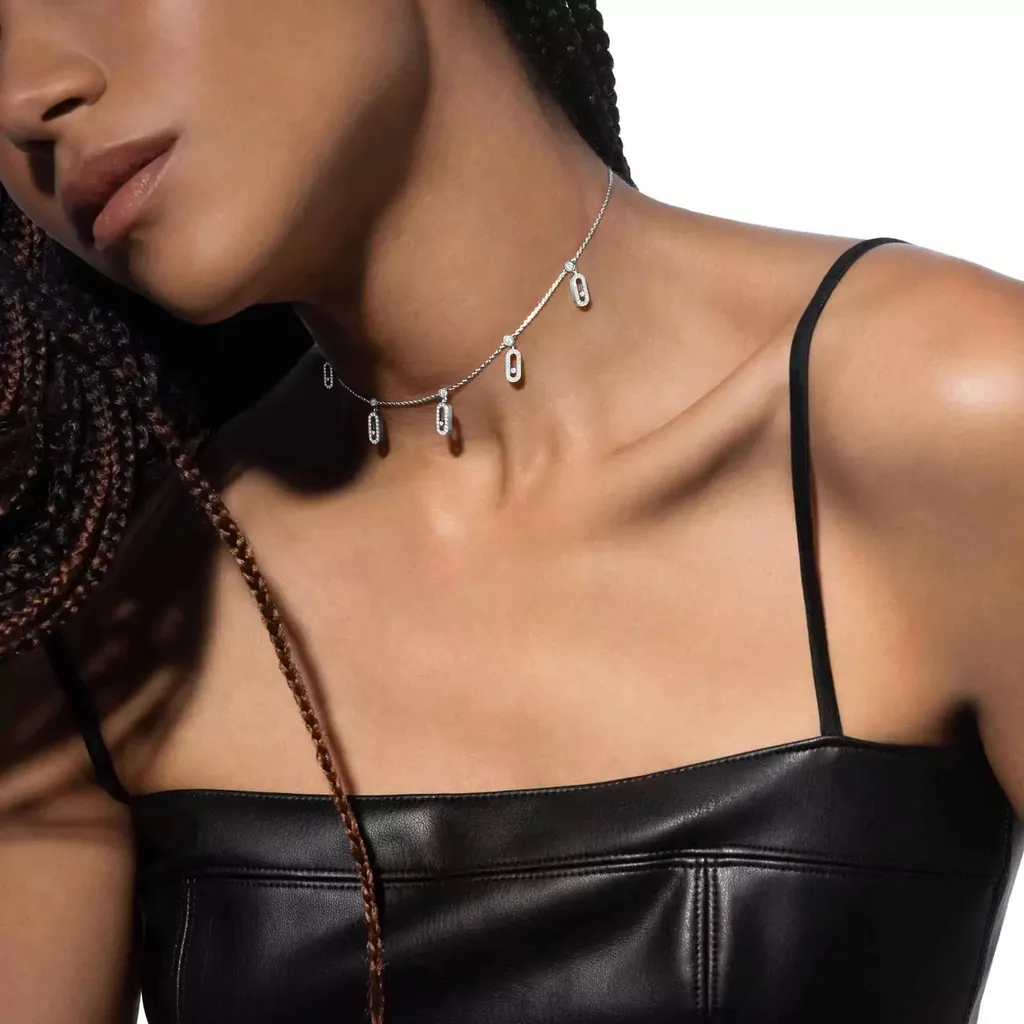 Choker MOVE UNO PAVÉ DROP — detail