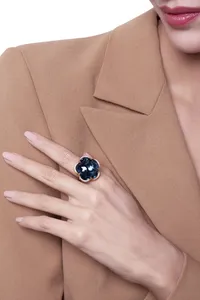 Prsten BON TON London BLUE Topaz XL — detail