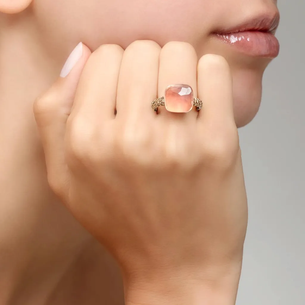 Ring NUDO MAXI ROSE Quartz — detail