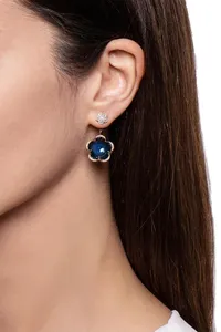 Серьги BON TON London BLUE Topaz 14MM — detail