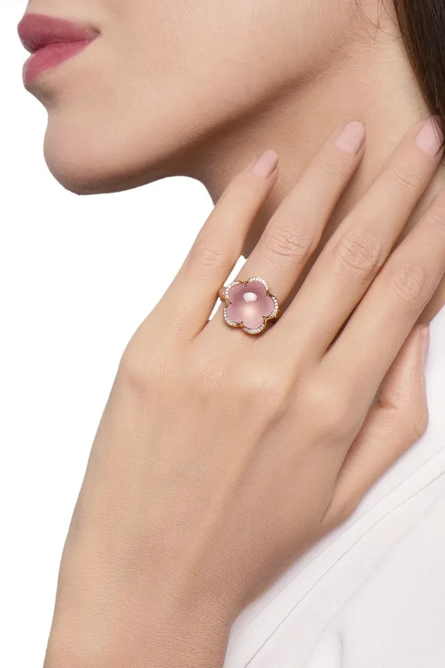 Prsten Bon Ton PINK QUARTZ — detail