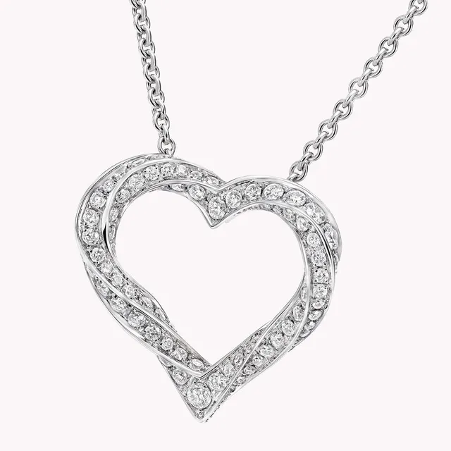 Подвеска Spiral Heart Silhouette Pavé Diamond — detail
