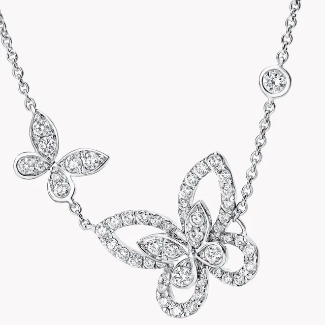 Přívěsek Double Butterfly Silhouette Diamond — detail